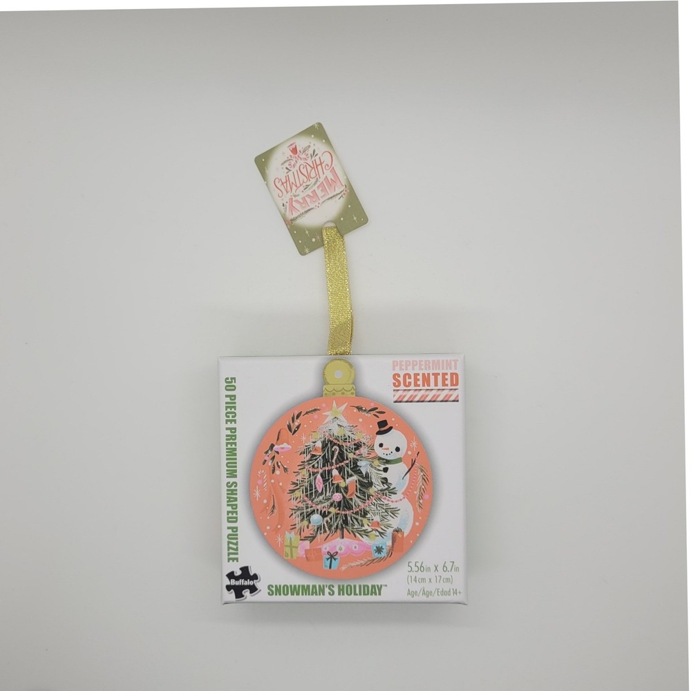Buffalo Games 50-Piece Peppermint Scented‎ Snowman Holiday Jigsaw Puzzle 14+